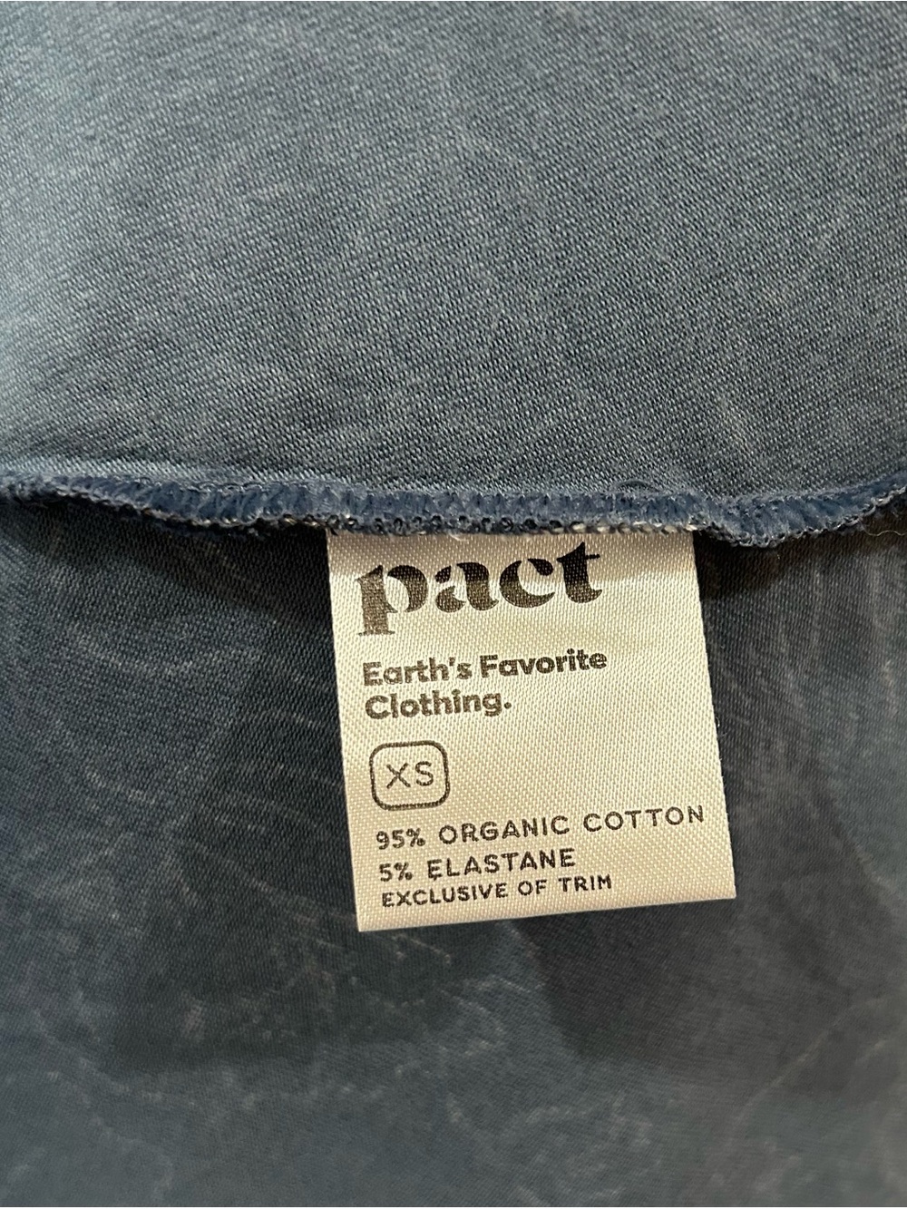 Pact Fit & Flare floral Midi Dress XS slate blue organic Cotton Pockets NWOT - Picture 9 of 10